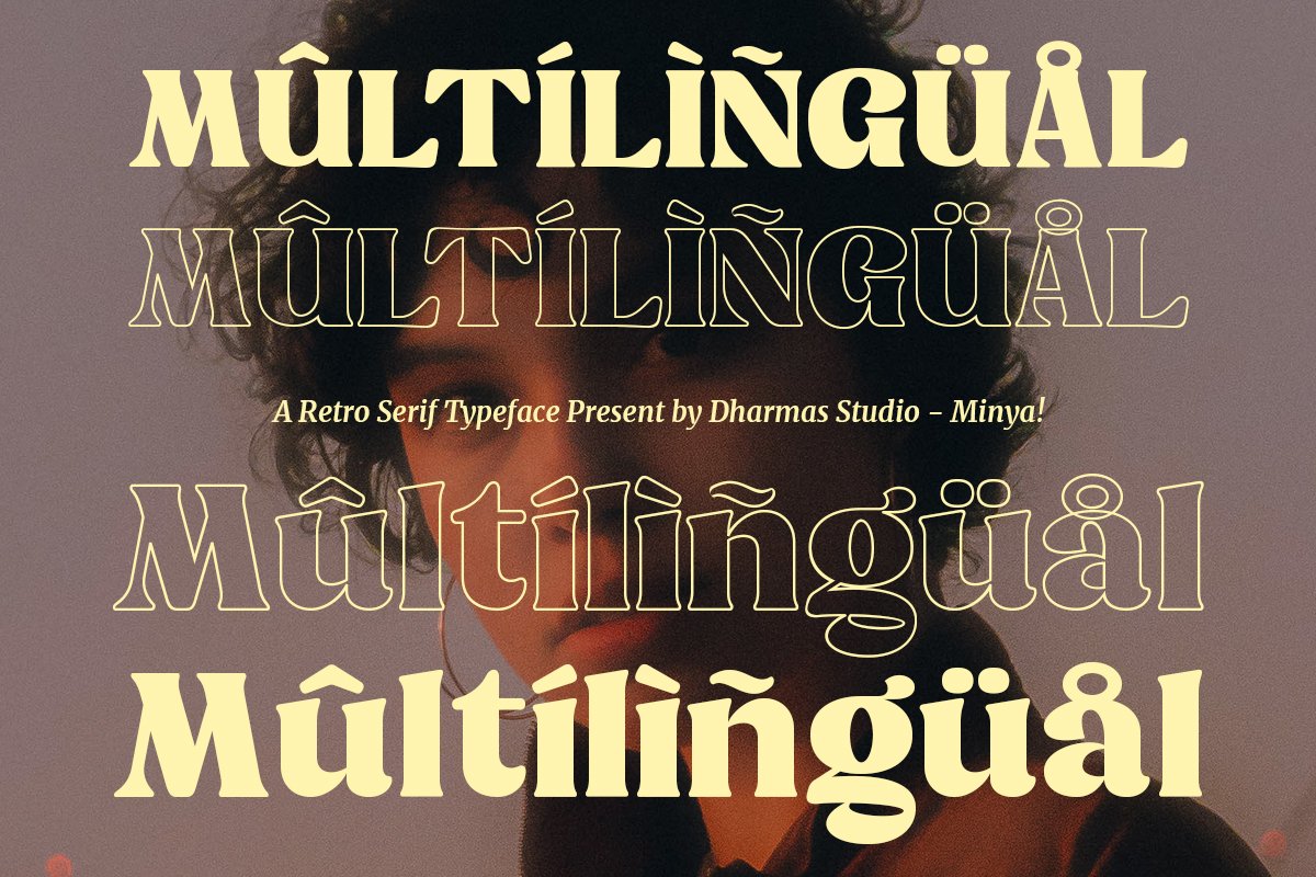 英文字体：优雅复古美学英文杂志海报衬线字体 Minya - Retro Font 设计素材 第12张