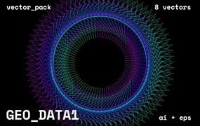 科技视觉效果矢量背景素材 GEO/DATA1 Vector Pack