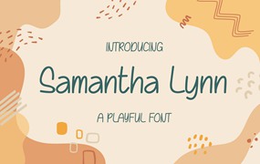 儿童主题项目手写风格英文字体 Samantha Lynn