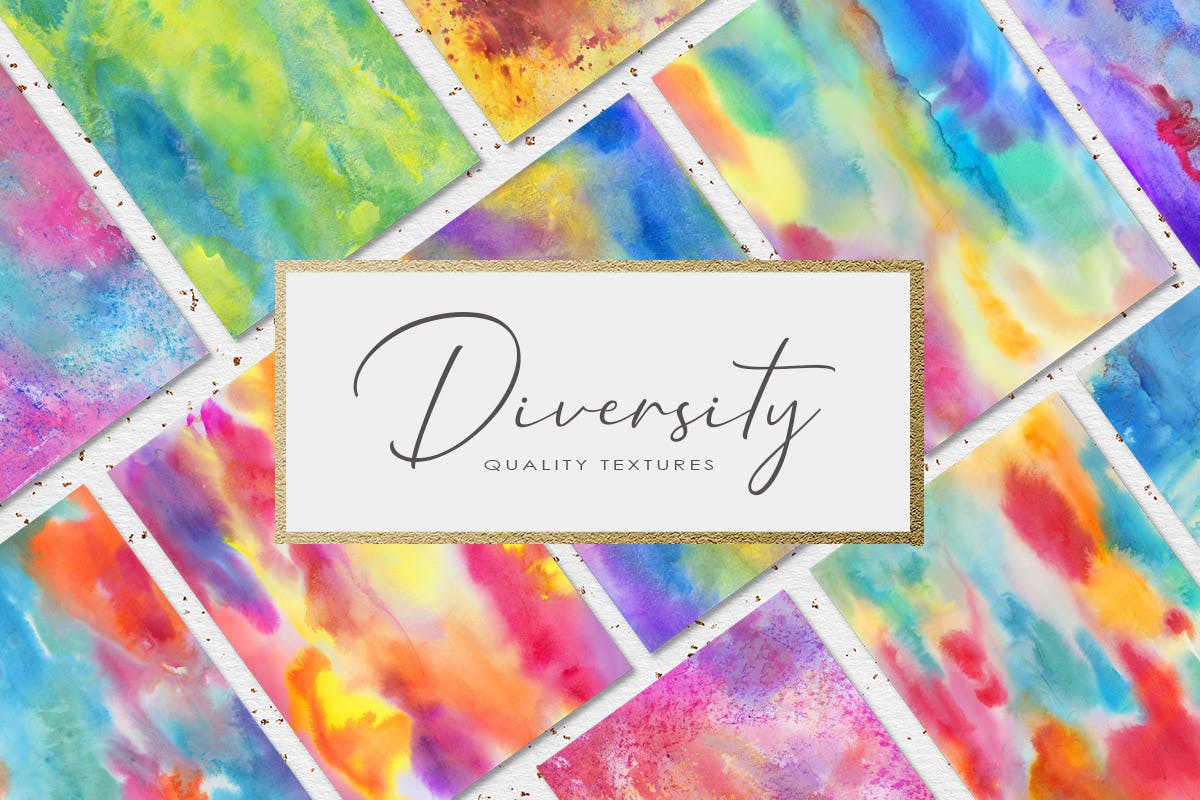 62种多样性水彩纹理 62 Diversity Watercolor Textures 图片素材 第5张