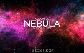 多彩的银河太空星云背景 Colorful Nebula Backgrounds