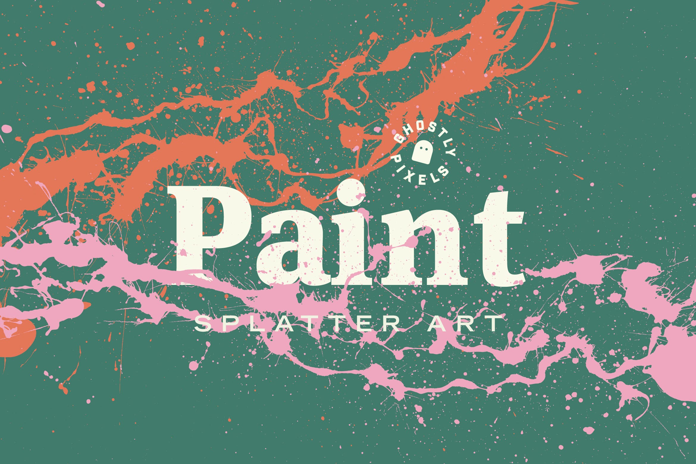 油漆飞溅艺术背景 Paint Splatter Art 图片素材 第1张