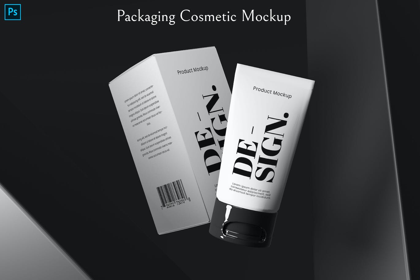 化妆品包装设计展示样机图psd模板 Packaging Cosmetic Mockup 样机素材 第1张