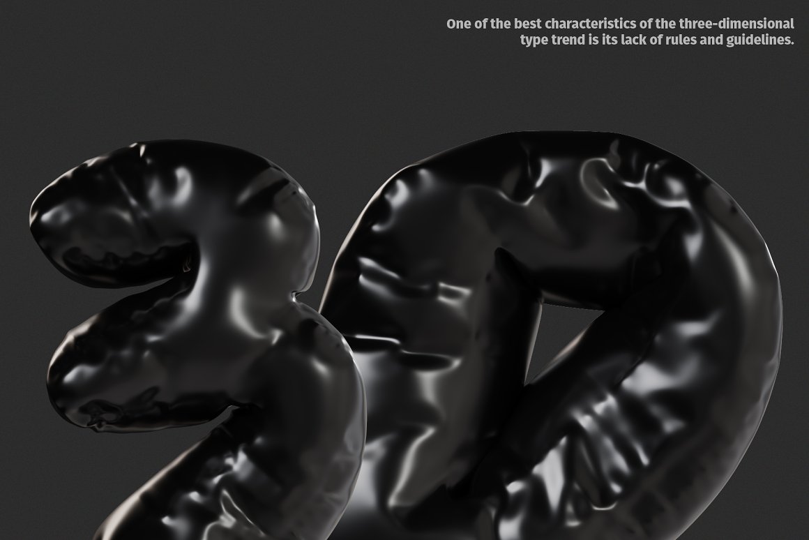 240多个趣味卡通3D渲染Y2K铝箔质感金属气球镀铬英文字母PNG元素设计套装 3D Inflated Type – Letters Numbers . 第9张