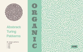 抽象无缝迷宫图案背景 Organic Turing Patterns