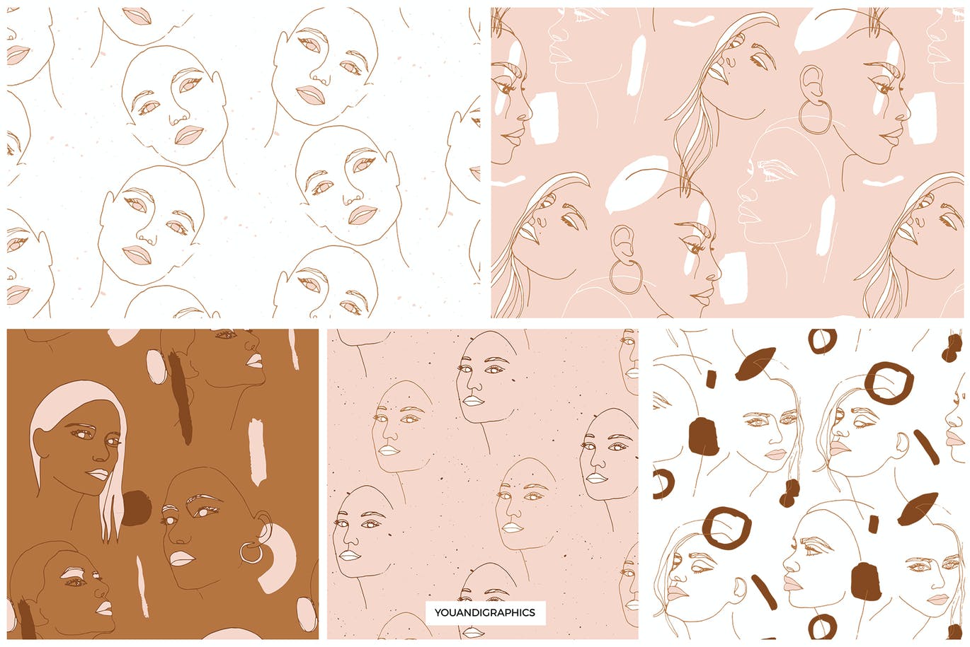 女性主题图案和插画集合 Women Patterns & Illustration Prints 图片素材 第12张