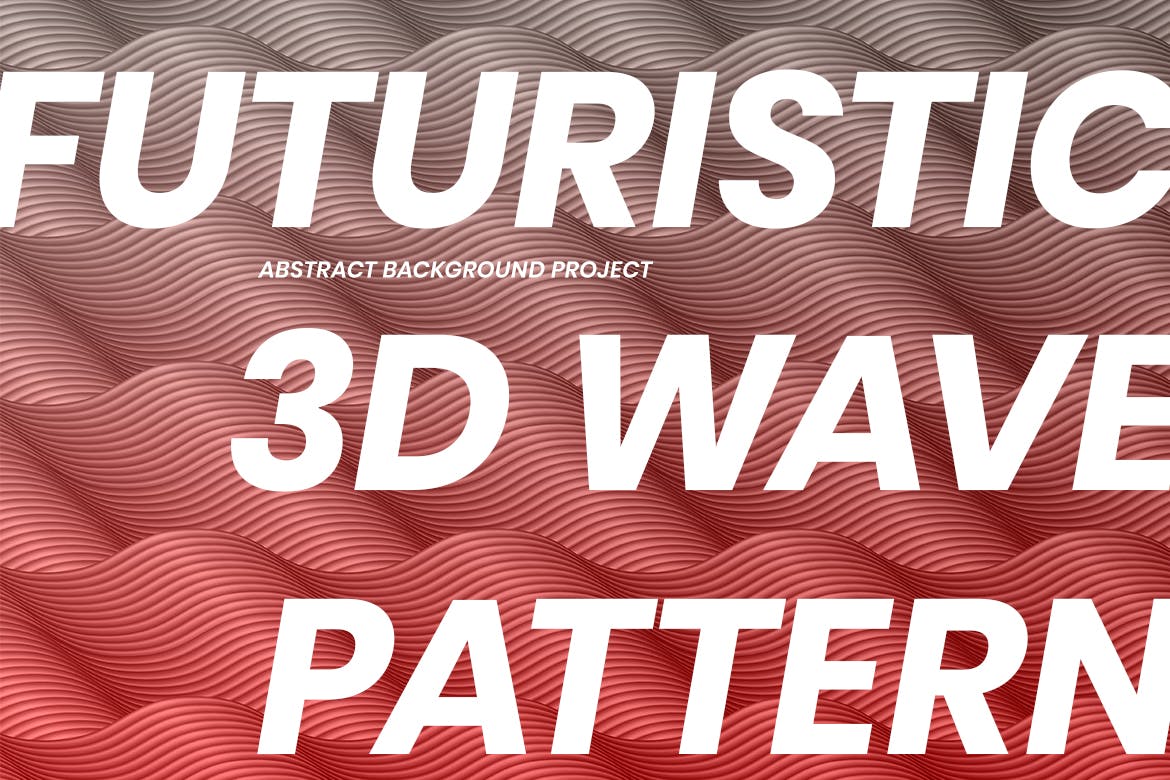 未来派3D渐变波浪图案背景 Futureristic 3D Wave Pattern 图片素材 第4张