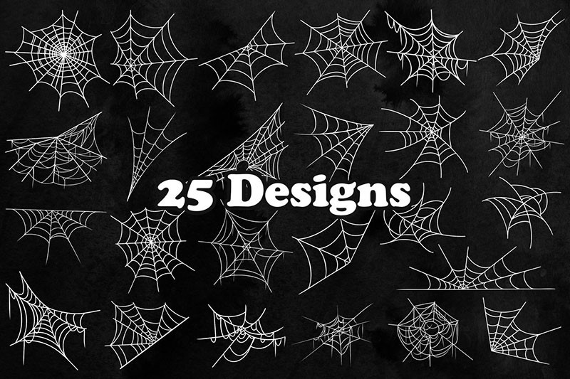 25个高清蜘蛛网图案PS笔刷 笔刷资源 第2张