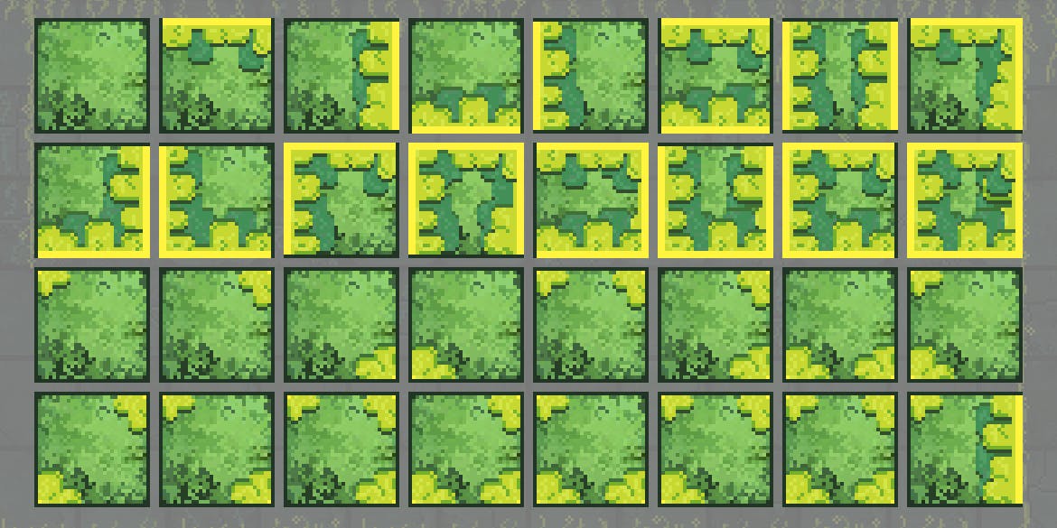 丛林废墟像素游戏瓷砖方块图案 Jungle Ruins Pixel Game Tiles 图片素材 第4张