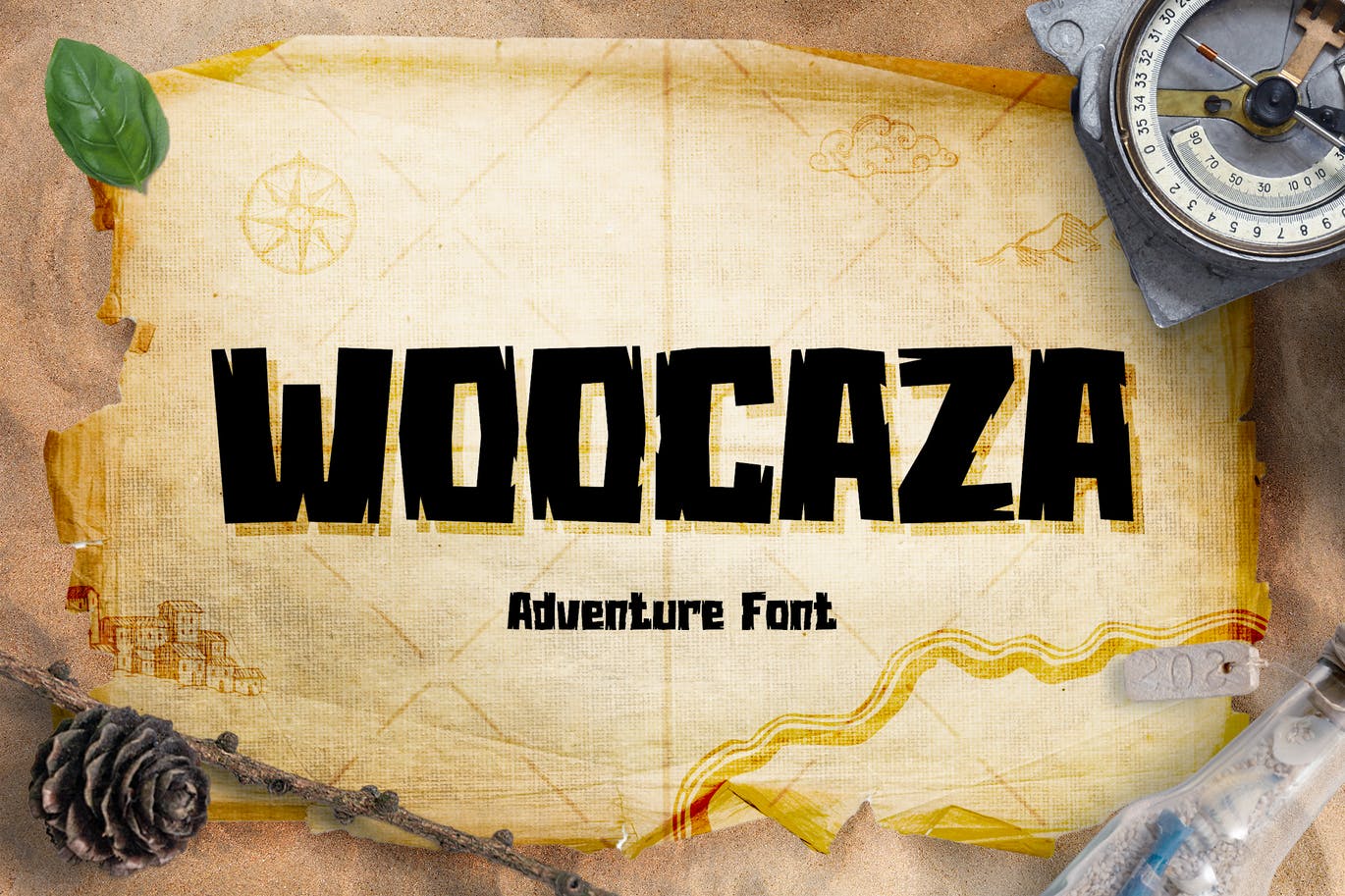 儿童冒险无衬线字体素材 Woocaza – Kids Adventure Font 设计素材 第1张