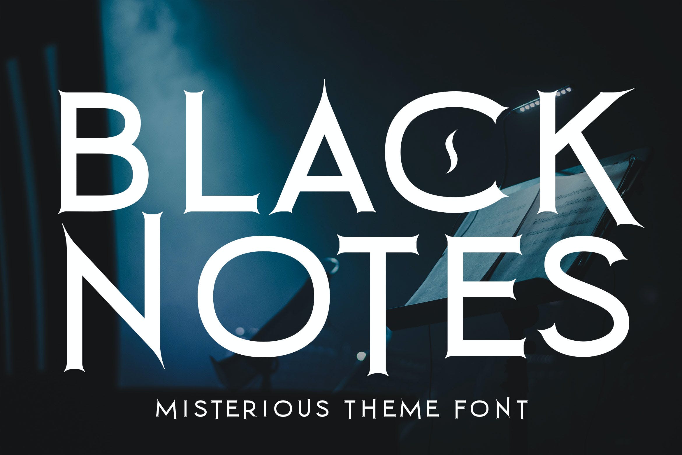 黑色标准无衬线英文字体 Black Notes 设计素材 第1张