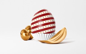 复活节彩蛋图案设计样机图psd模板 Easter Egg Mockup