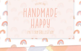 彩虹水彩图案设计素材 Happy Handmade Vol. 1