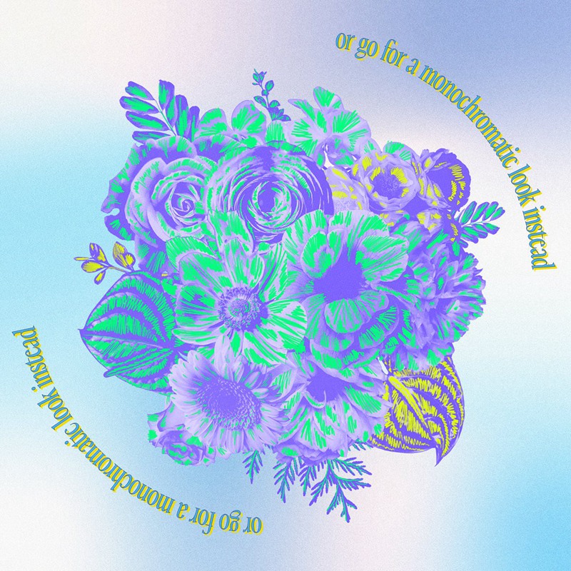 90年代复古霓虹花卉花朵剪贴画拼贴涂鸦PNG元素弥散光渐变背景设计套装 80s Floral Clipart + Bonus . 第5张
