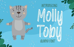 可爱卡通儿童主题英文字体合集 Molly Toby