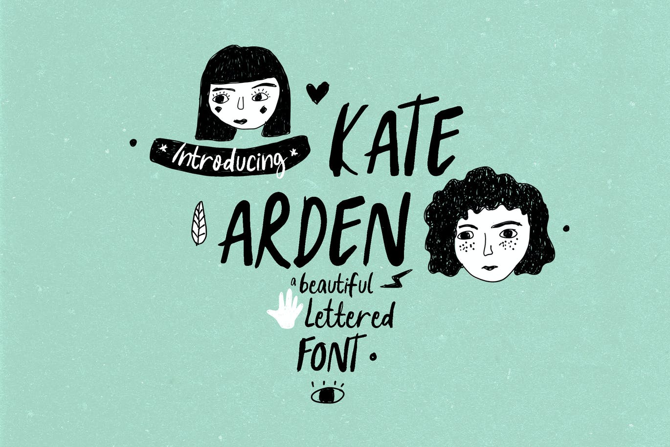 独特而美丽的英文手写字体 Kate Arden 设计素材 第1张