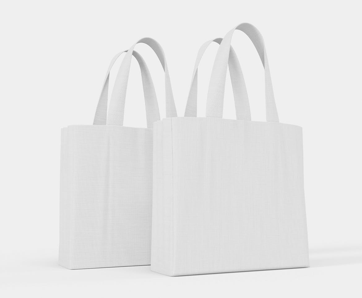 纺布购物袋设计样机图 Tote Bag Mockup 样机素材 第3张