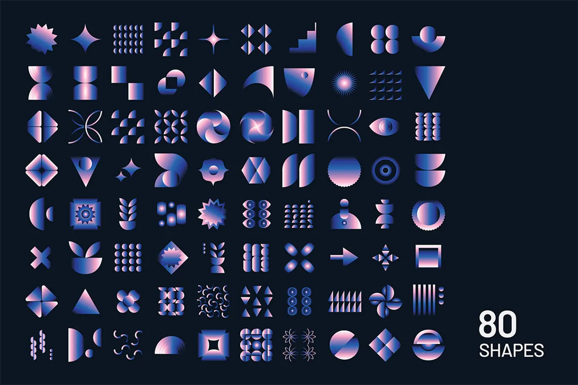 200个时尚抽象艺术马赛克渐变几何图形印花图案AI设计素材源文件 Gradient Geometric Mosaics by Design Essense . 第14张