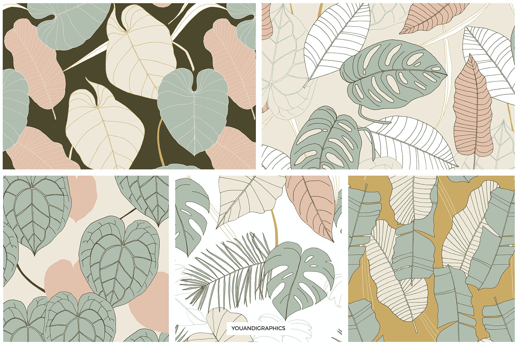 植物叶子热带图案素材 Big Leaves – Tropical Patterns 图片素材 第8张