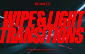 Acidbite 抽象视觉美感城市延时灯光擦拭转场+音效视频素材 WIPE & LIGHT TRANSITIONS