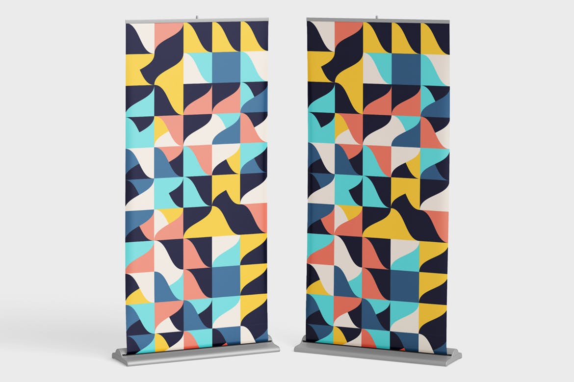40个几何彩色艺术图案包v1 40 Geometric Colorful Art Patterns Pack 001 图片素材 第4张