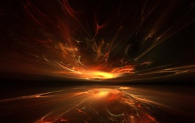 火焰分形地平线背景 fire fractal horizon