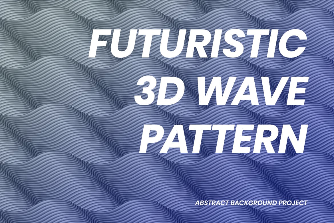未来派3D渐变波浪图案背景 Futureristic 3D Wave Pattern 图片素材 第7张