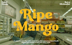 英文字体：复古优雅怀旧氛围衬线海报杂志封面字体 Ripe Mango - Retro Display Typeface