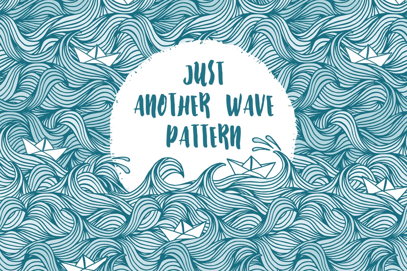 波浪纹理无缝图案设计素材 Wave Pattern – Seamless Design 图片素材 第1张