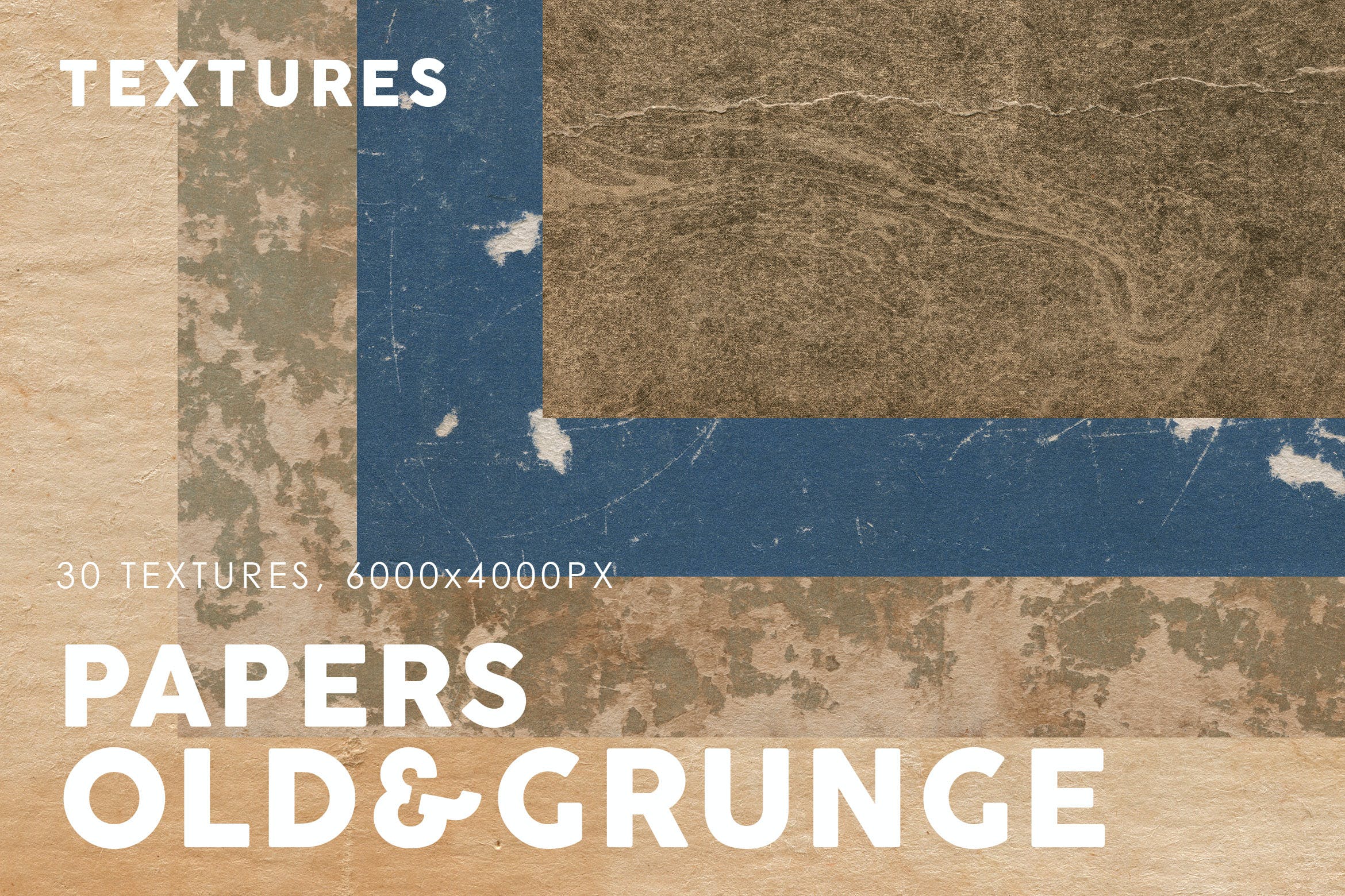 粗糙旧纸张纹理素材v3 Old & Grunge Paper Textures 3 图片素材 第1张