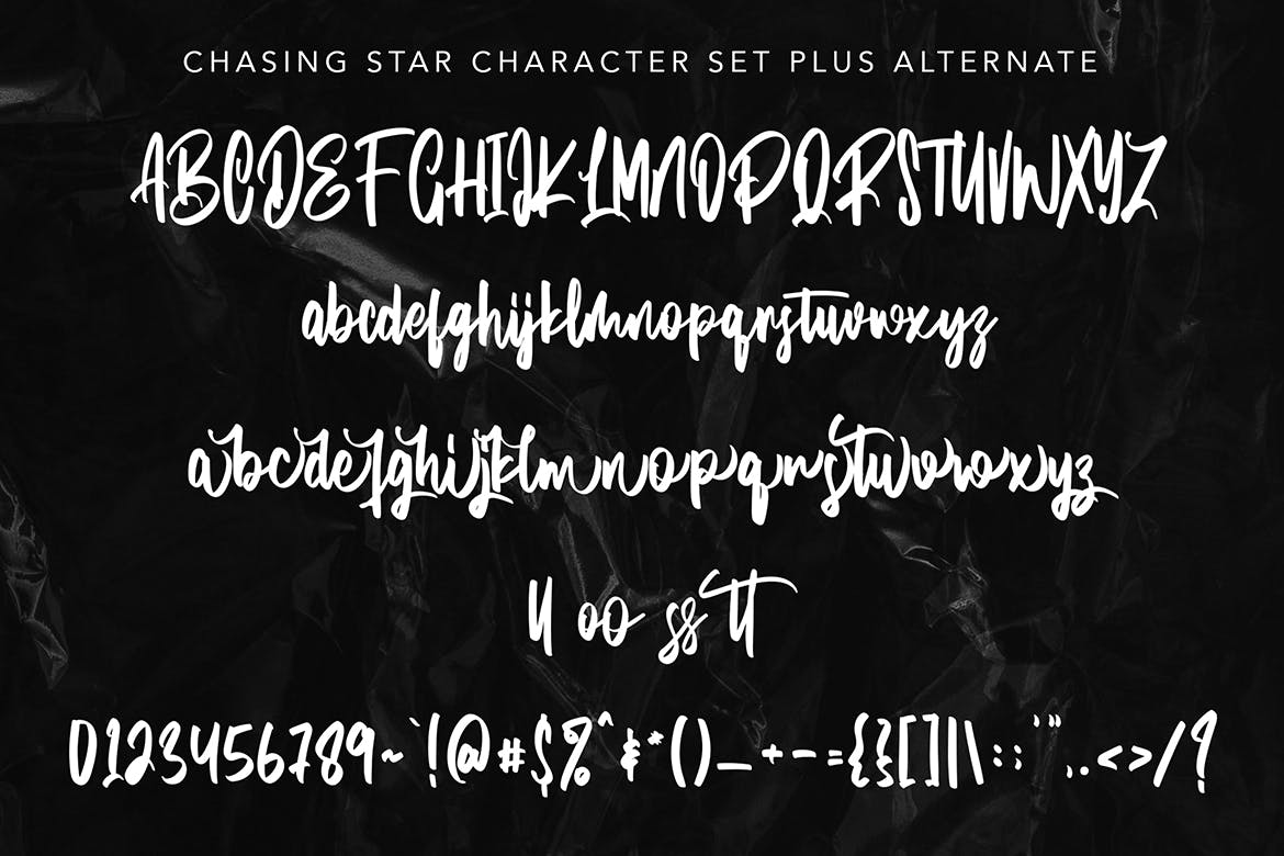 创意英文连笔手写效果字体 ChasingStar – Handwritten Font 设计素材 第7张