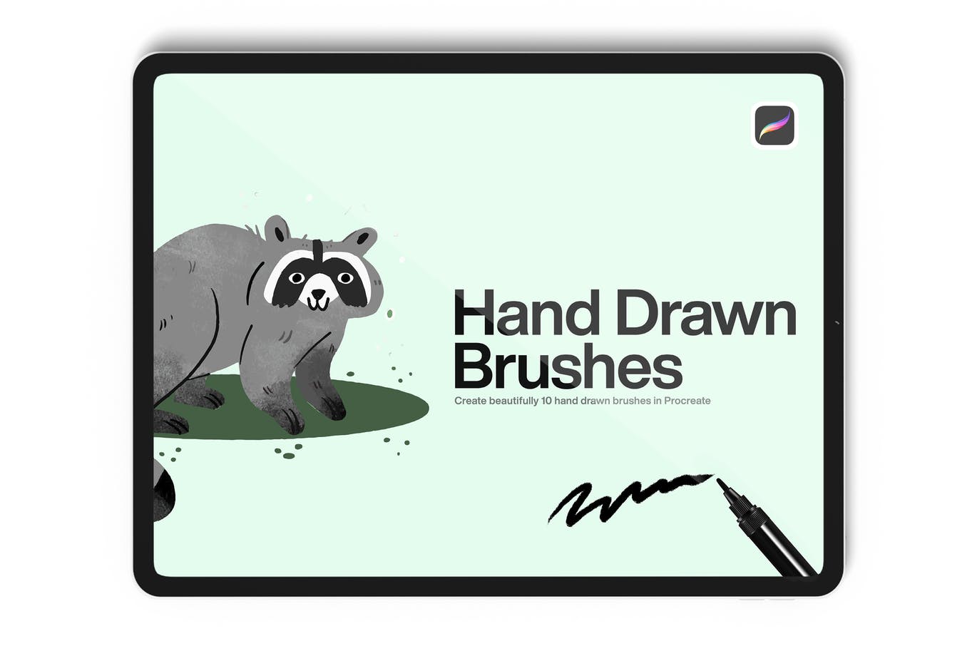 10个iPad专用手绘Procreate笔刷素材 10 Hand Draw Brushes Procreate 笔刷资源 第1张