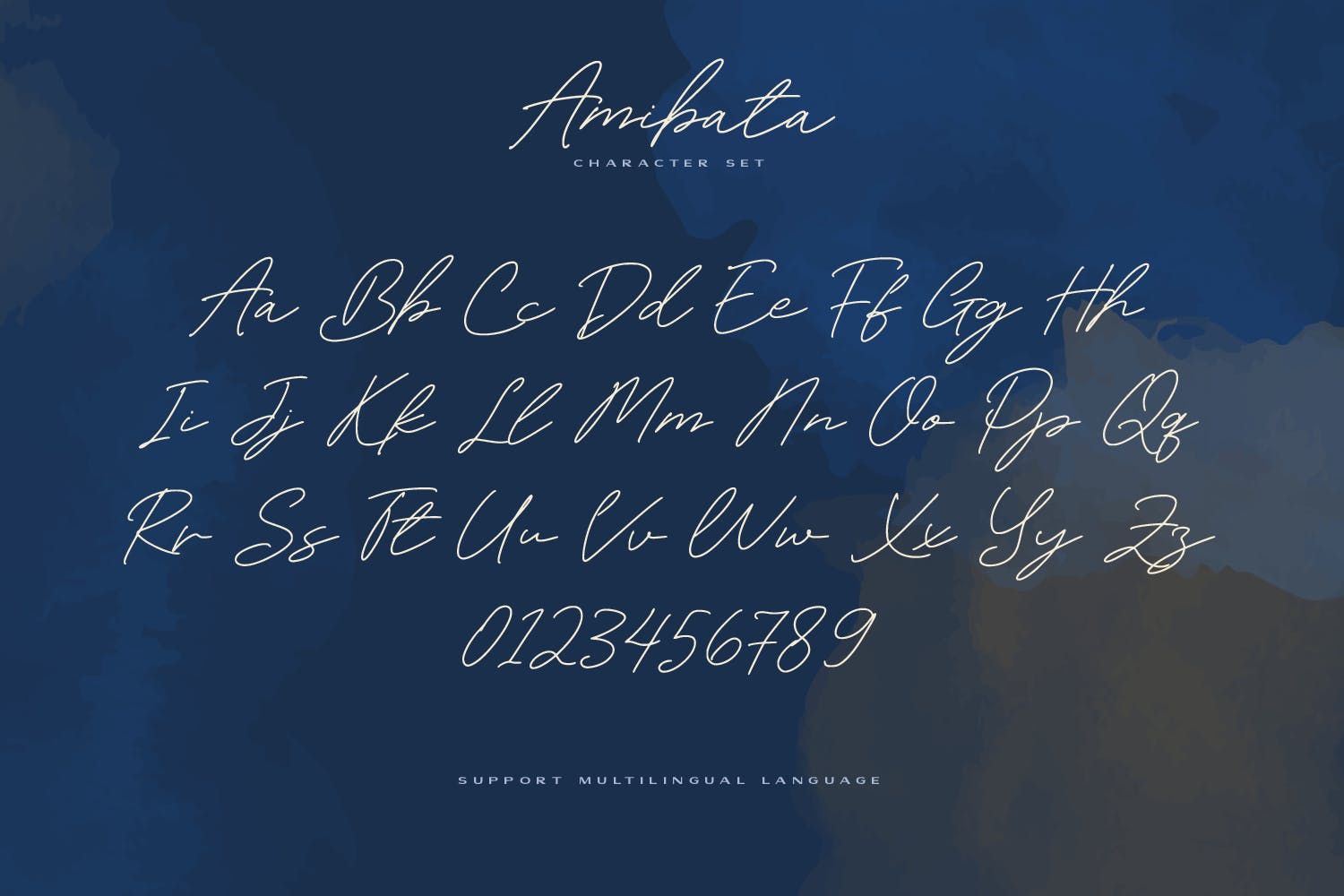 现代风格优雅英文签名字体 Amibata – Elegant Signature Font 设计素材 第5张