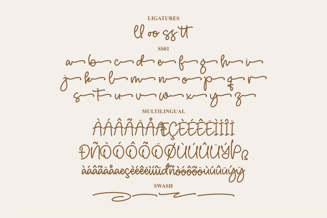 艺术连字创意字体素材 Haydenz Monoline Font 设计素材 第8张