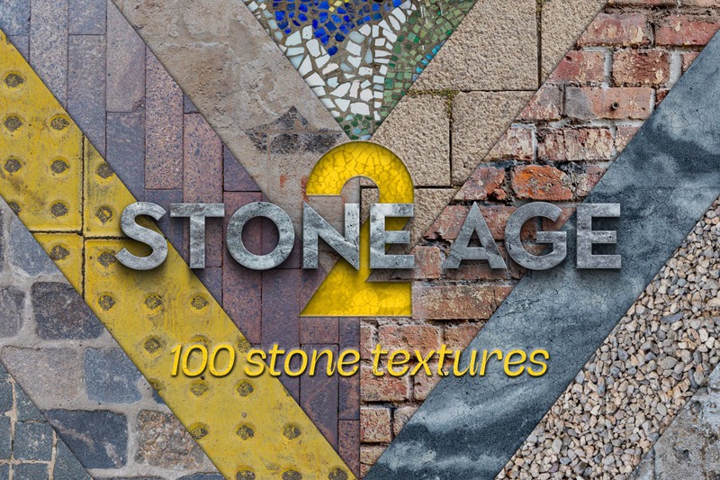 100种石头装饰纹理素材 Stone Age II – 100 stones textures 图片素材 第1张