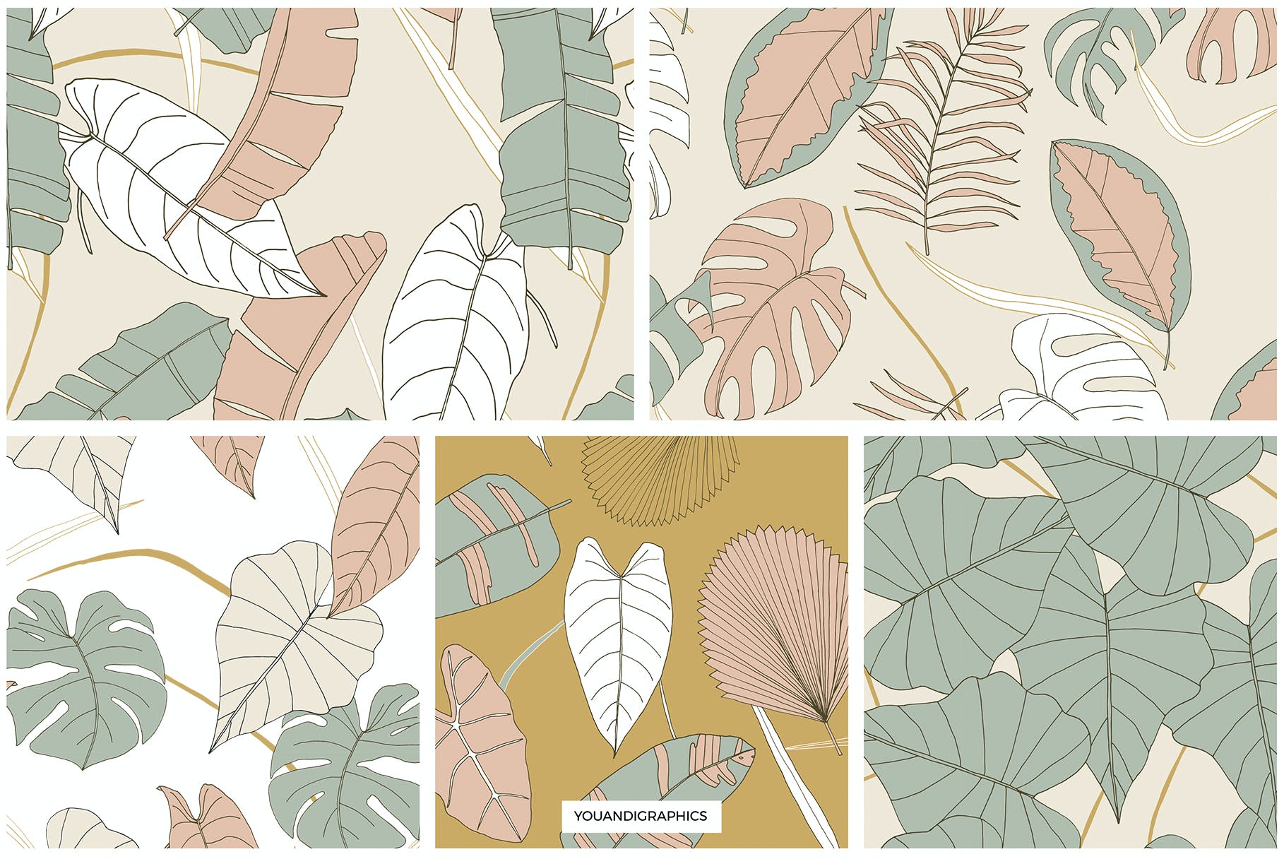 植物叶子热带图案素材 Big Leaves – Tropical Patterns 图片素材 第7张