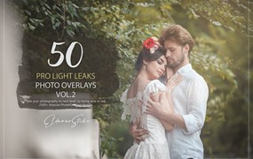 50个专业漏光效果照片叠层背景素材v2 50 Pro Light Leaks Photo Overlays – Vol. 2
