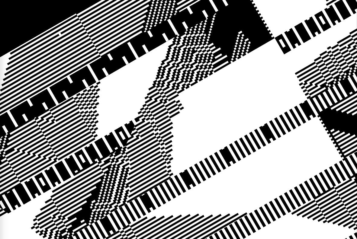 黑白像素抽象形状背景v2 Bit Blend 2 图片素材 第8张