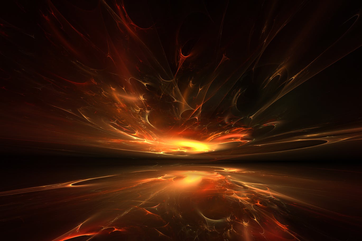火焰分形地平线背景 fire fractal horizon 图片素材 第1张