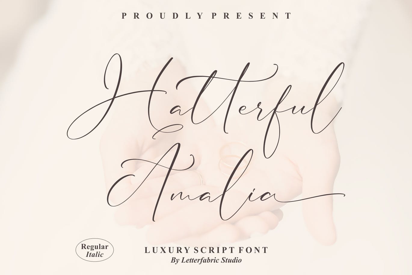 豪华潦草脚本字体 Hatterful Amalia Luxury Script Font 设计素材 第1张