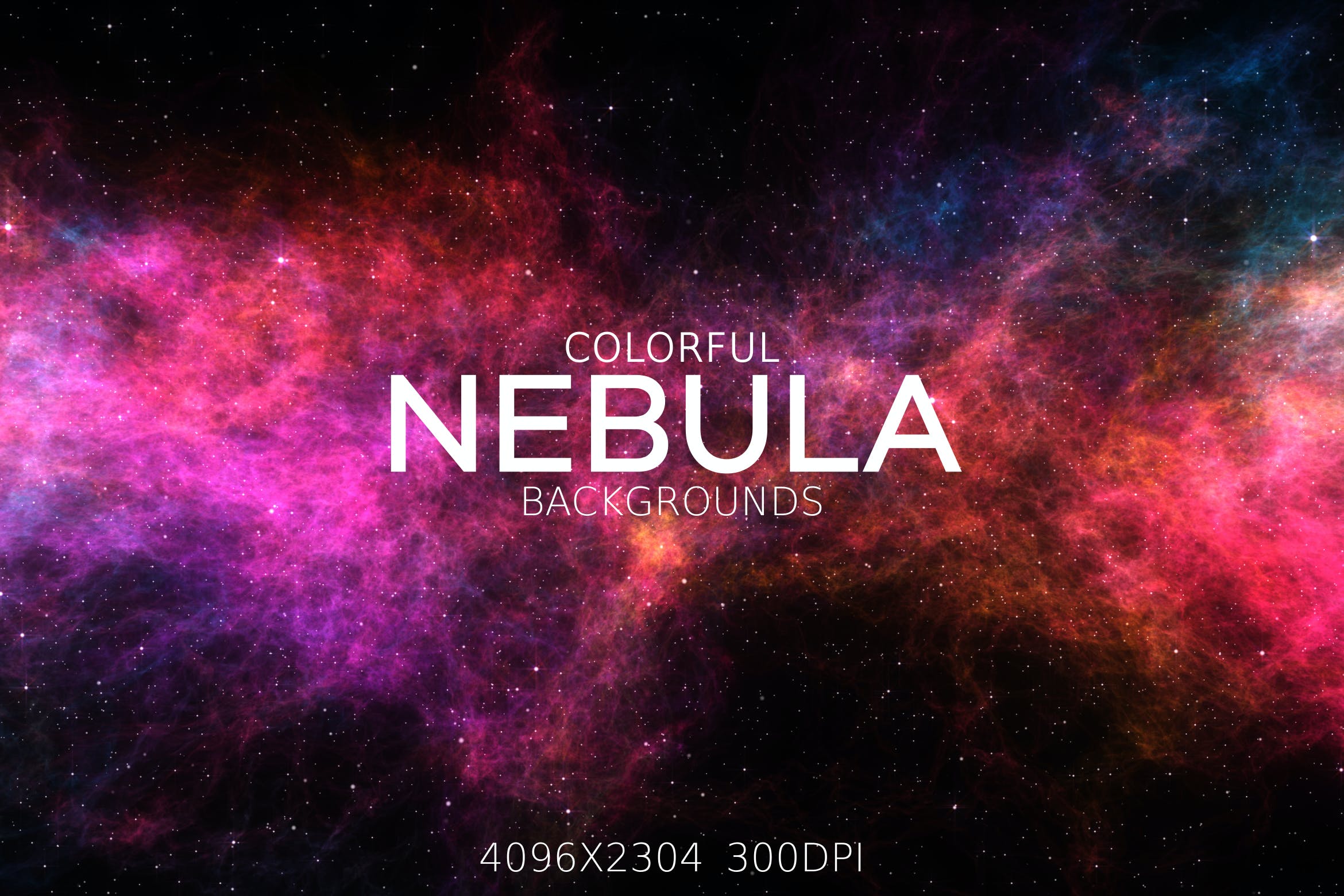 多彩的银河太空星云背景 Colorful Nebula Backgrounds 图片素材 第1张