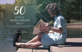 50个复古照片叠层背景素材v1 50 Vintage Photo Overlays – Vol. 1