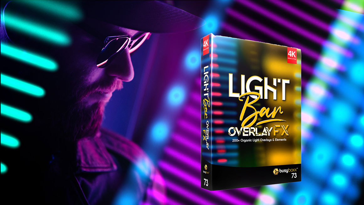 Busy Boxx 211多个霓虹多彩舞蹈灯光条耀斑光叠加元素4K视频素材 V73 Light Bar Overlay FX . 第1张