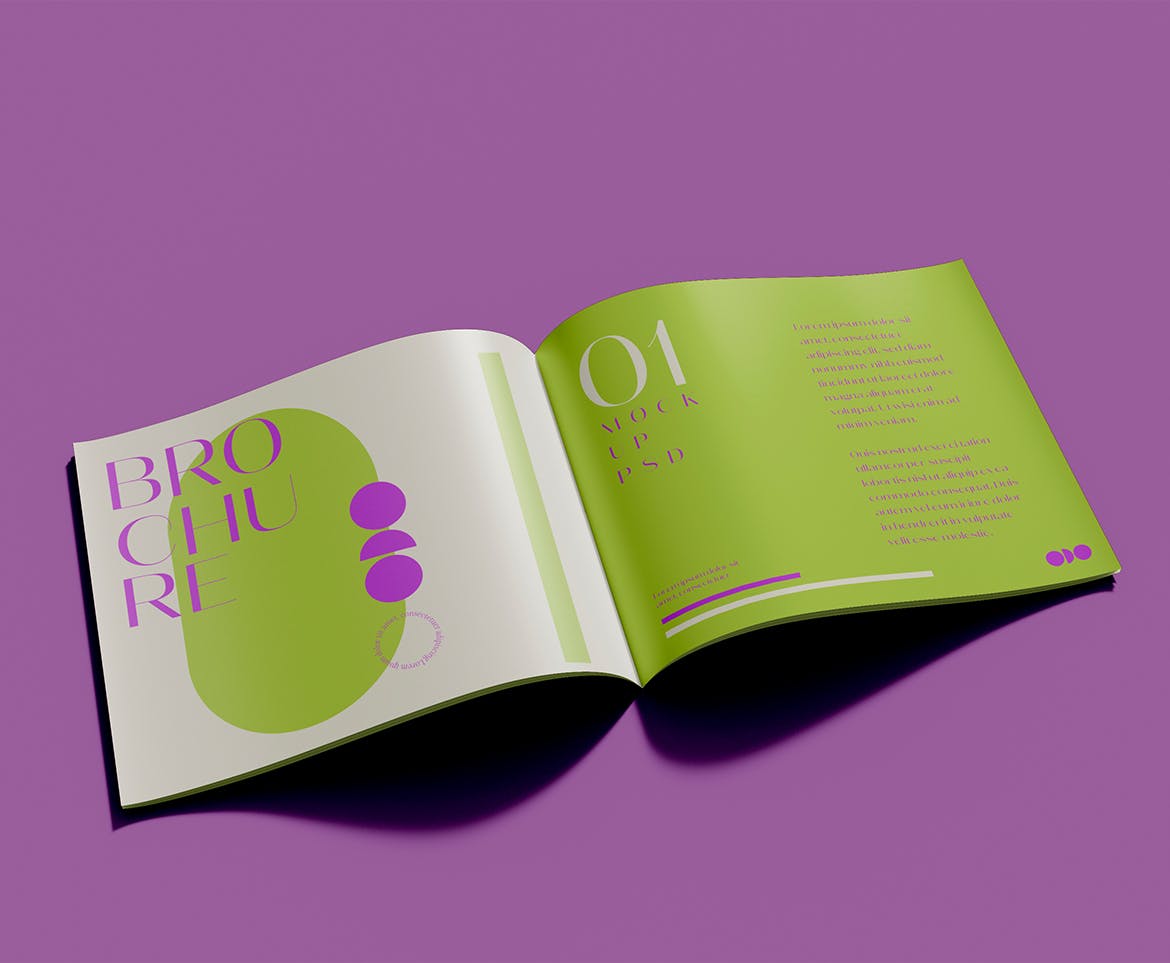 折页时尚杂志宣传册设计样机psd模板v2 Brochure Mockup 样机素材 第3张