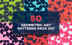 50个几何艺术图案包v1 50 Geometric Art Patterns Pack 001