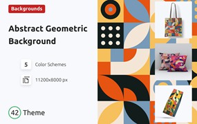 抽象几何包豪斯图案背景 Abstract Geometric Background