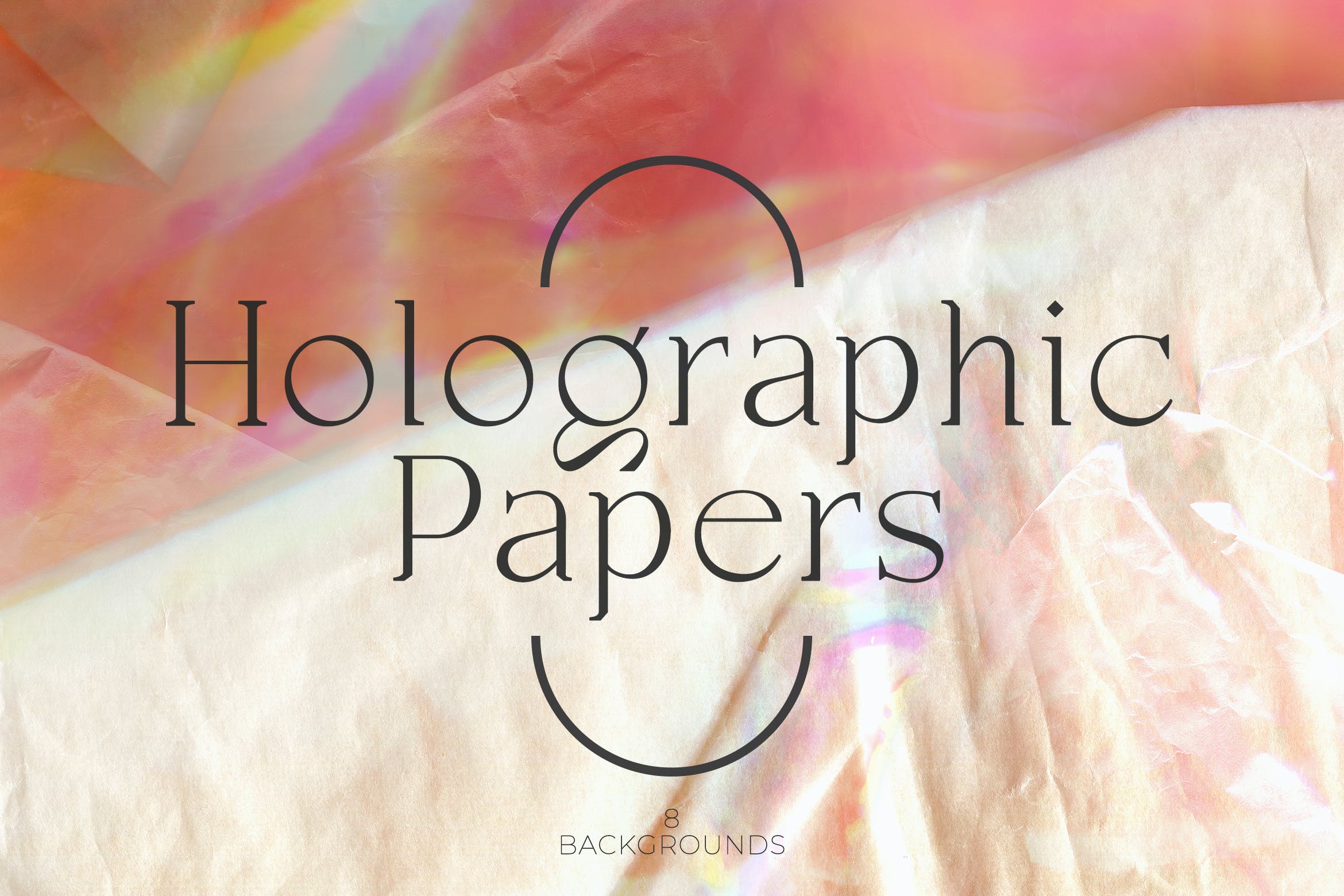 抽象全息纸张背景 Holographic Papers 图片素材 第1张
