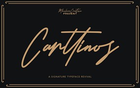 真实手写签名英文字体素材 Carttinos Signature Typeface