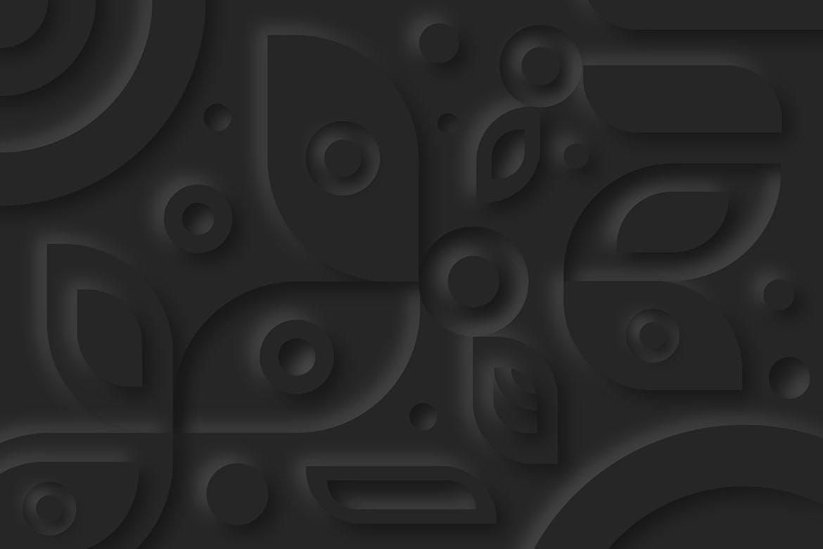 Neumorphism新拟物风格极简几何装饰背景合集 Neumorphism – Geometric Ornament Background Set 图片素材 第6张