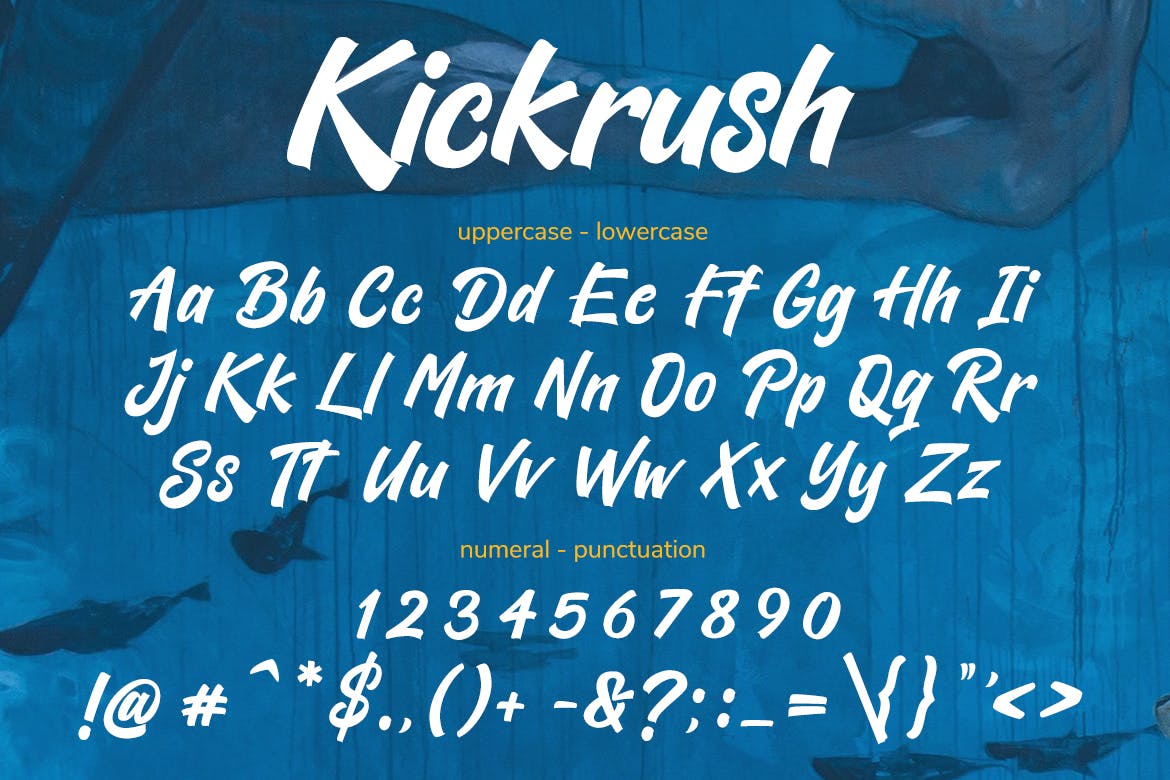 具有前卫字符的现代手写字体设计 Kickrush – Sport Handwritten Font 设计素材 第7张